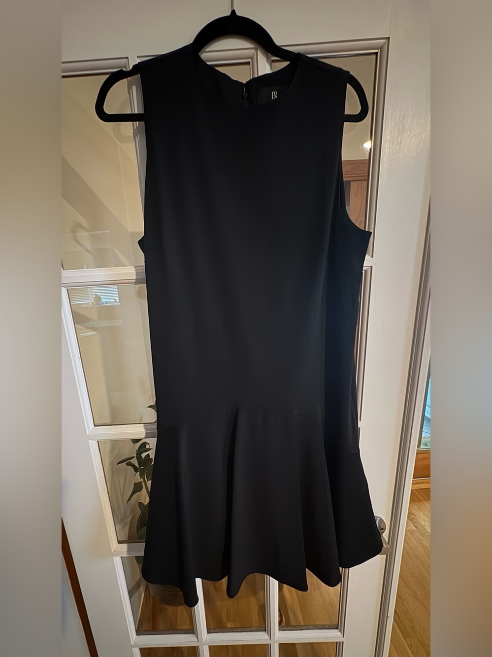 Banana Republic Black Sleeveless Midi Dress with Flared Hem